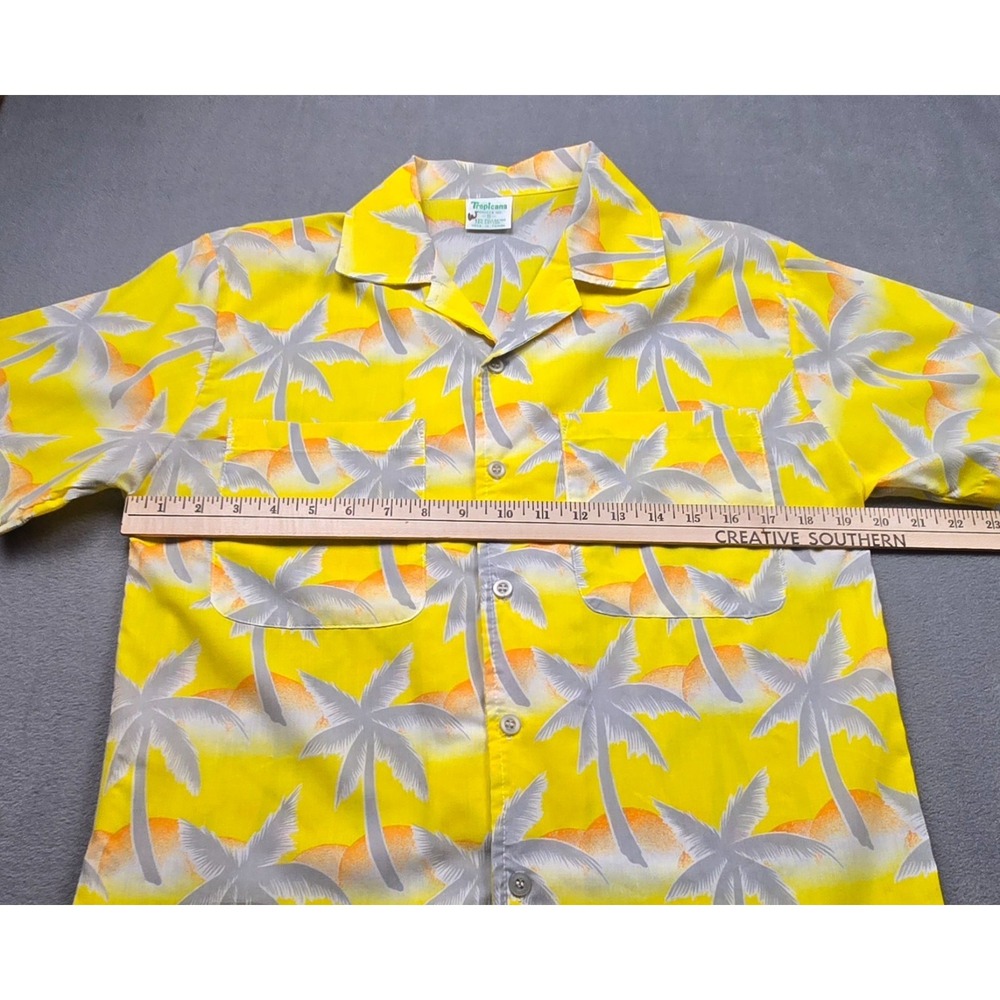 Vintage Tropicana‎ Men's SMALL Hawaiian Tropical Shirt Button Down Yellow 90's - Picture 5 of 9
